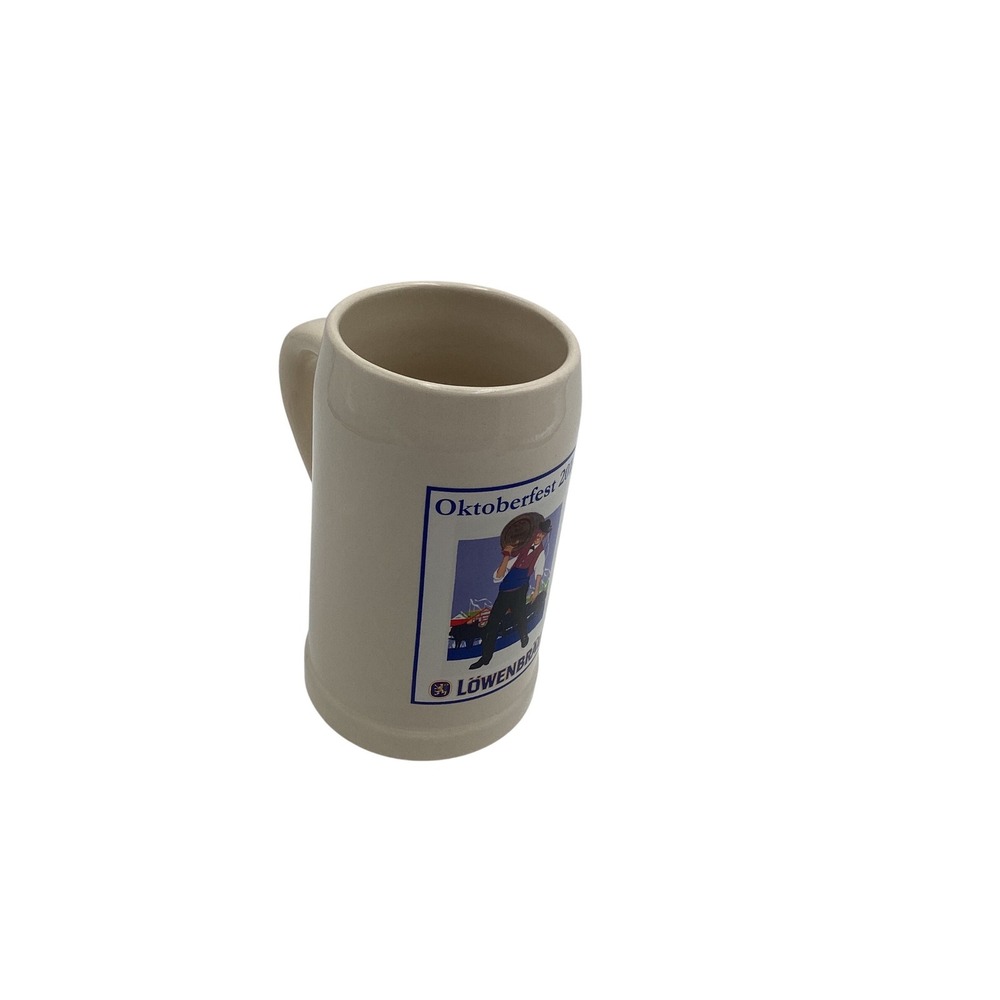 Lowenbrau Oktoberfest 2012 Ceramic Beer Stein Mug Grey Stoneware‎